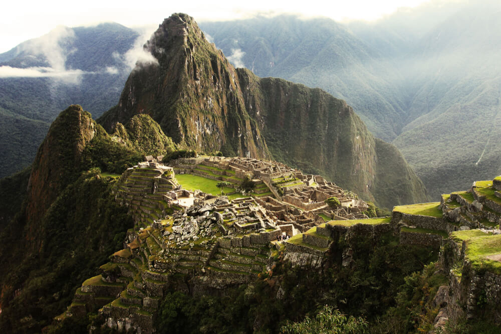 Machu Picchu Inca Lost city in mist