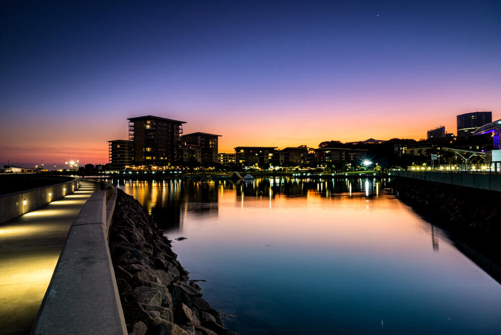 darwin at night