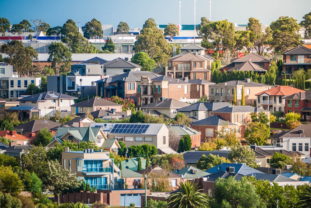 view of suburban homes in City of Maribyrnong, Melbourne