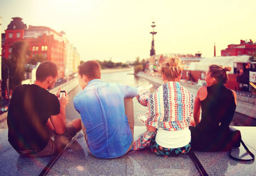 friends on working holiday