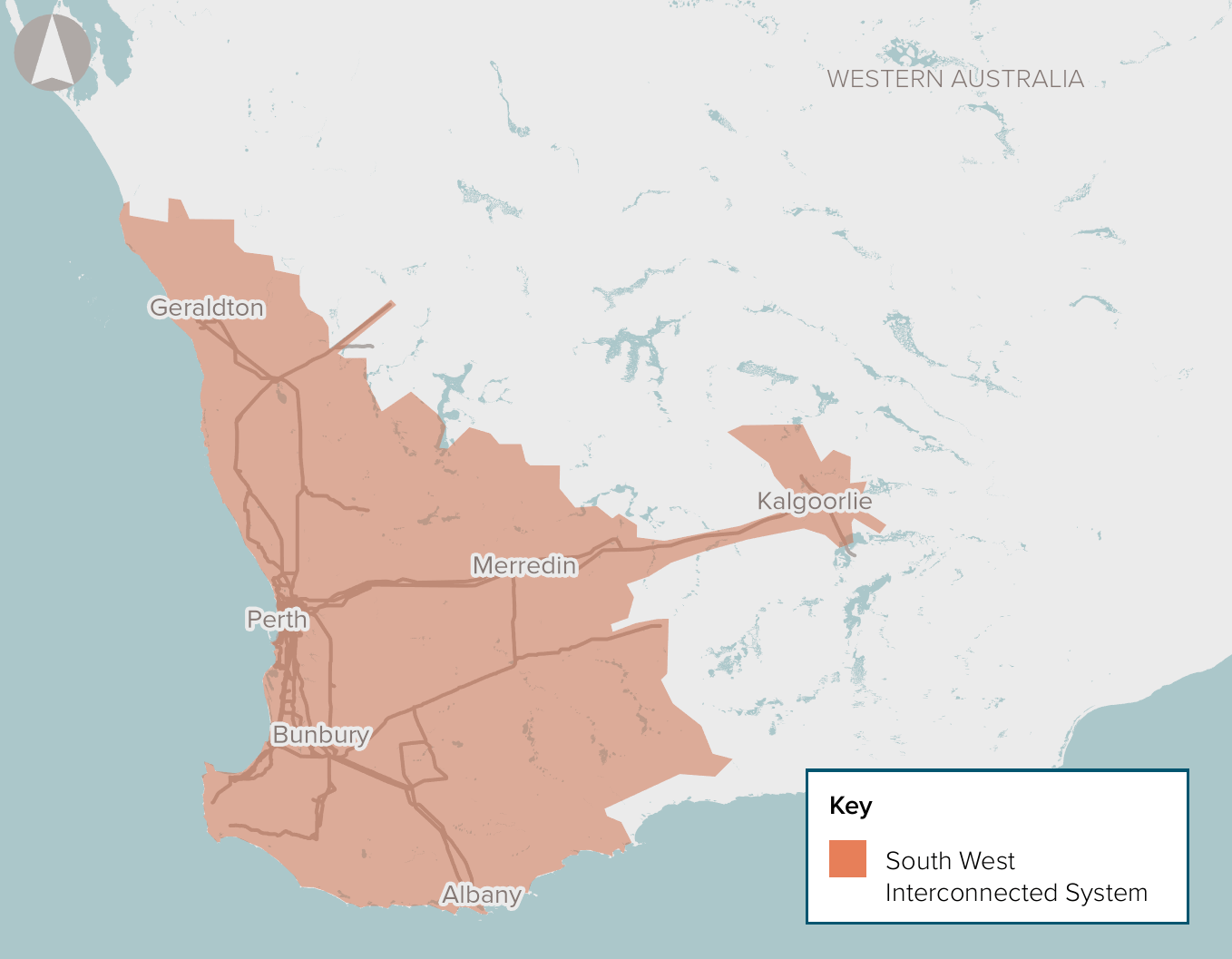 south west interconnected system map