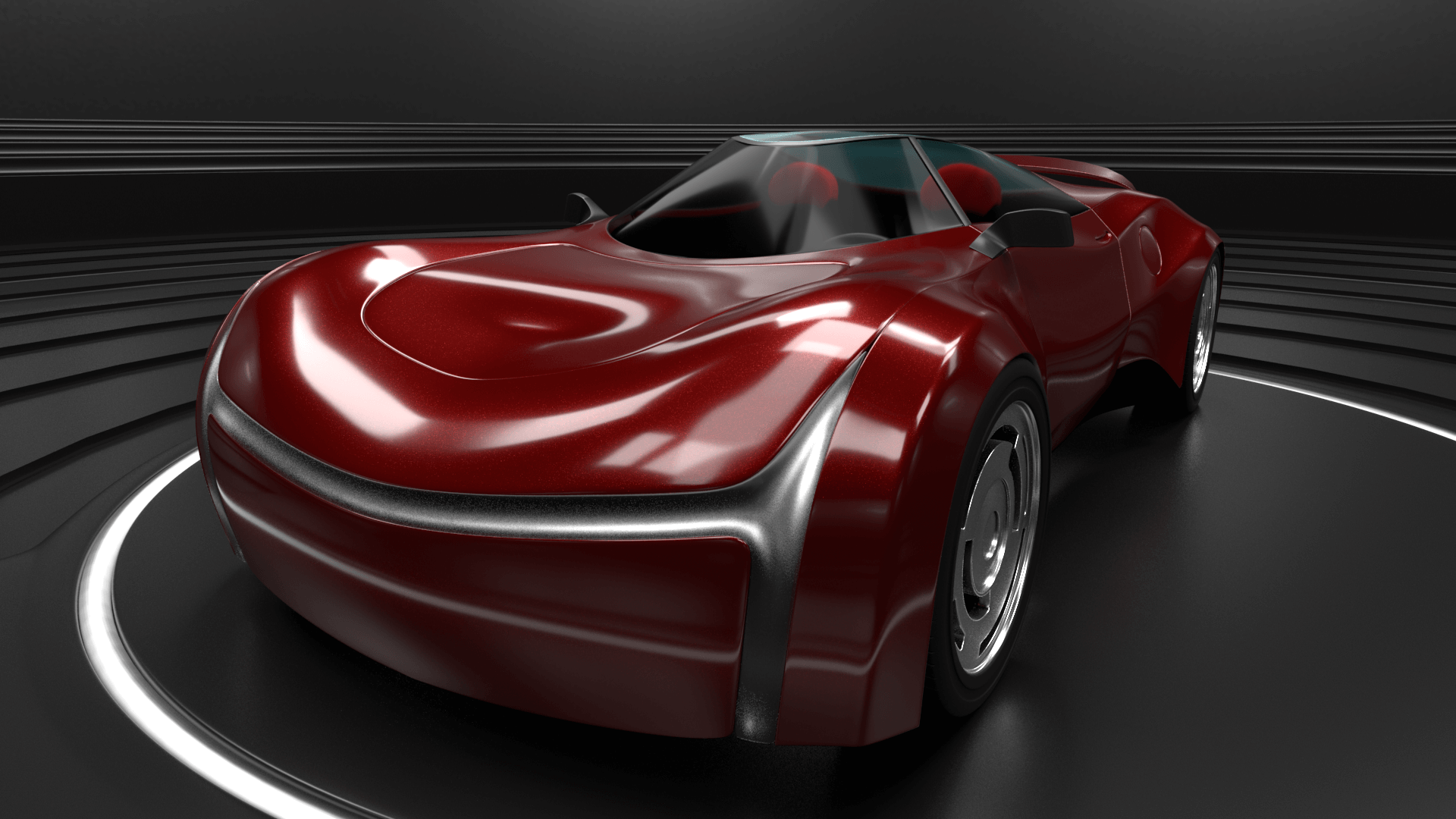 Fred Flintstone's car the Flintmobile as a supercar 1