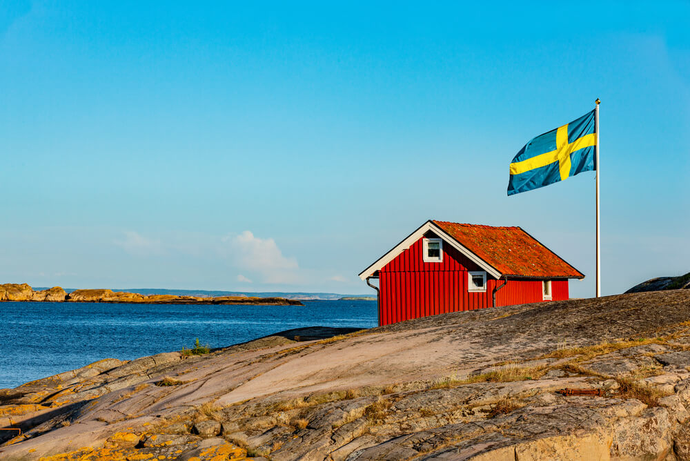 Sweden flag at Skerry Coast